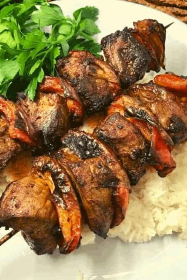 Air Fryer Black Pepper Steak Kabob