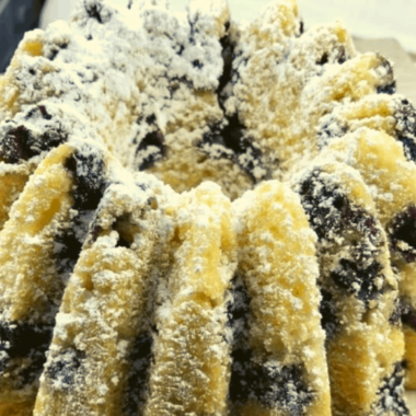 Air Fryer Blueberry Buttermilk Bundt Cake