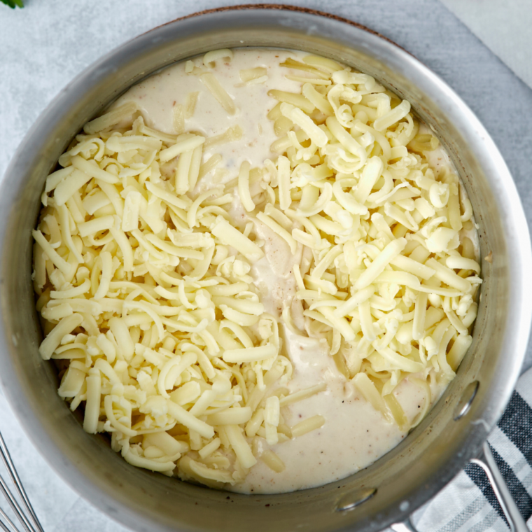 Air Fryer Carbonara Mac and Cheese