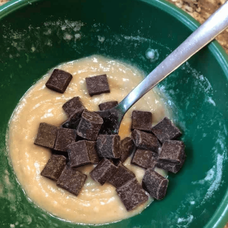 Air Fryer Chocolate Chip Mug Cake
