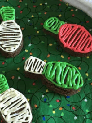 Air Fryer Christmas Light Brownies