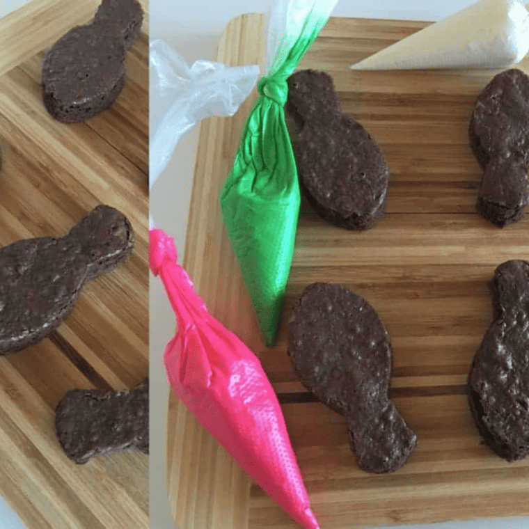 Air Fryer Christmas Light Brownies