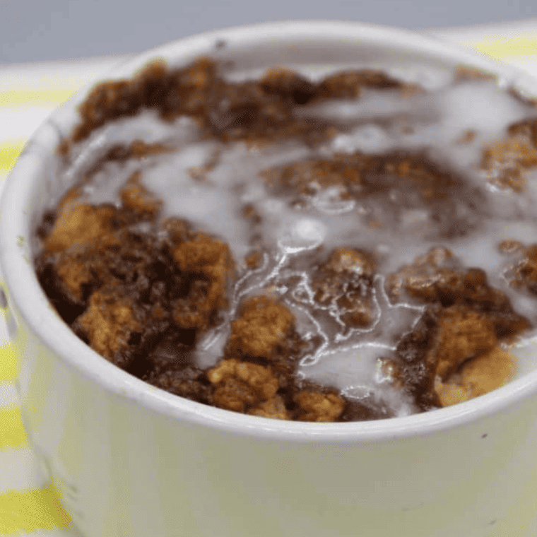 Air Fryer Cinnamon Nut Swirl Mug Cake