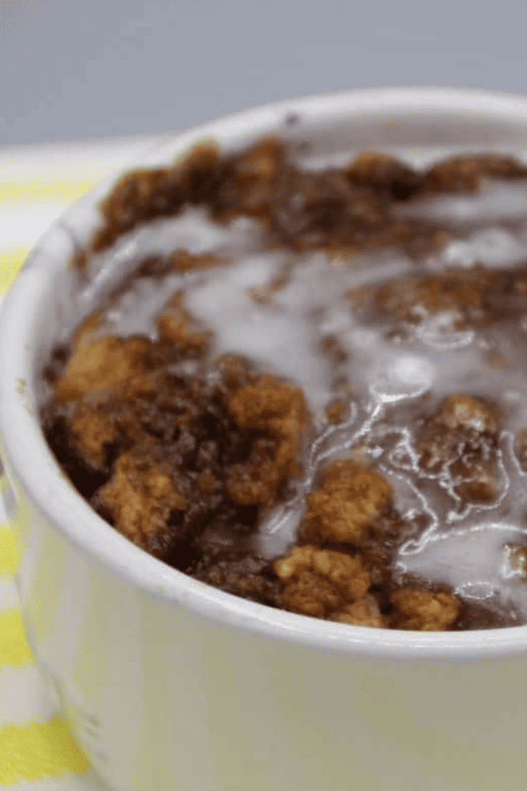 Air Fryer Cinnamon Nut Swirl Mug Cake