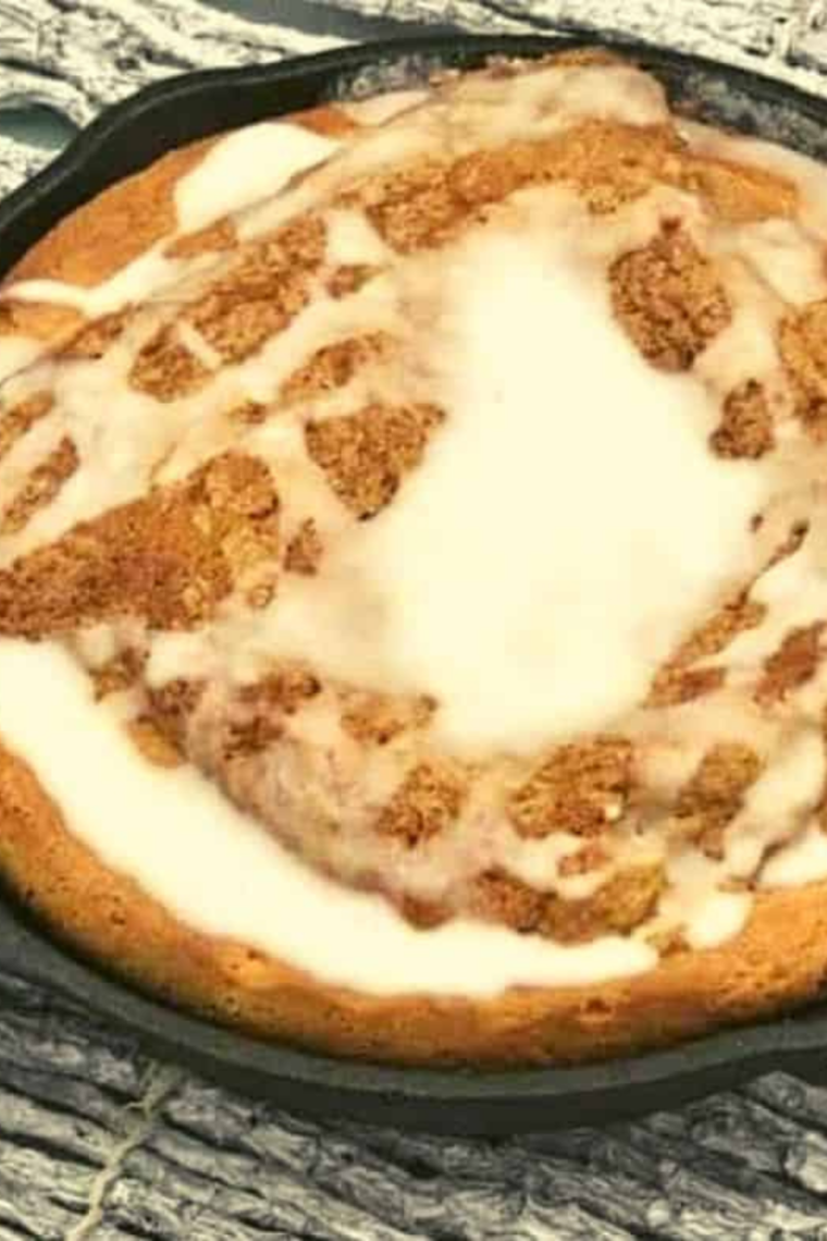 Air Fryer Cinnamon Roll Cake