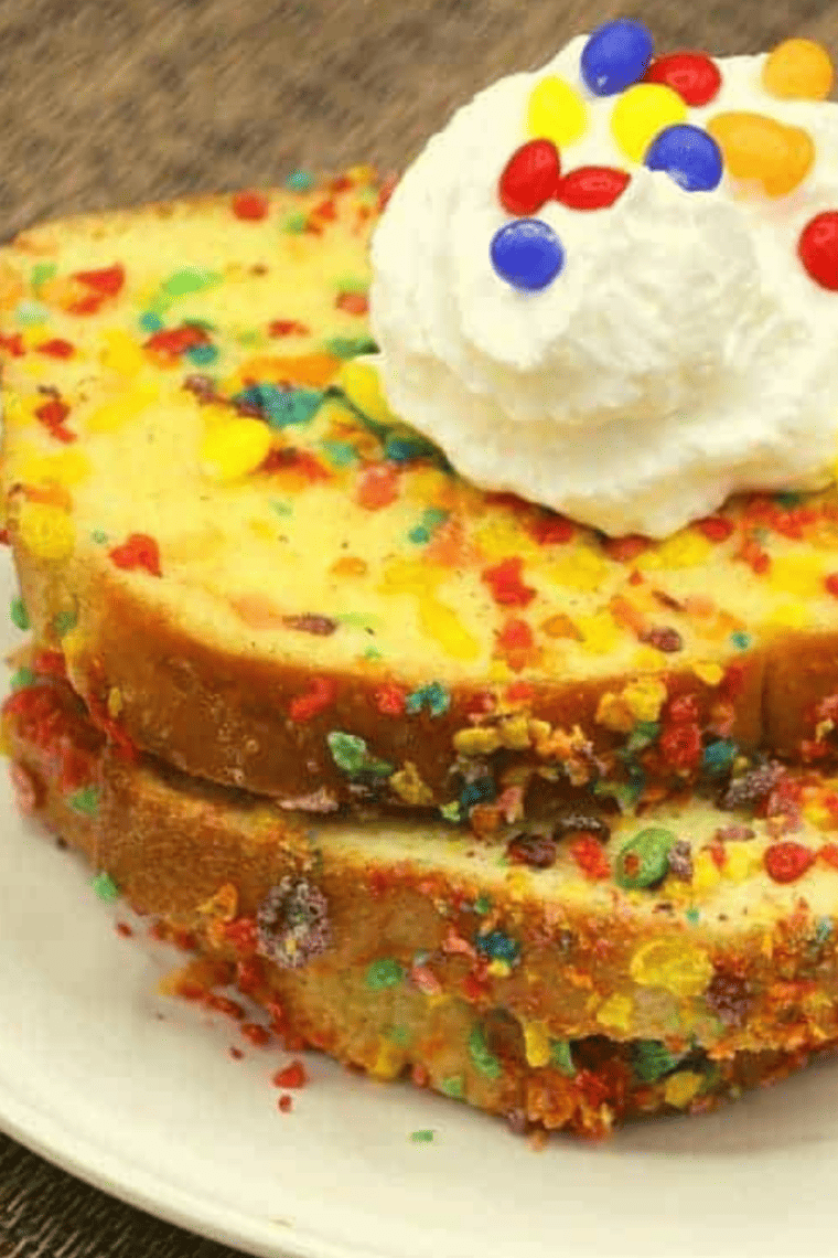 Air Fryer Fruity Pebbles French Toast