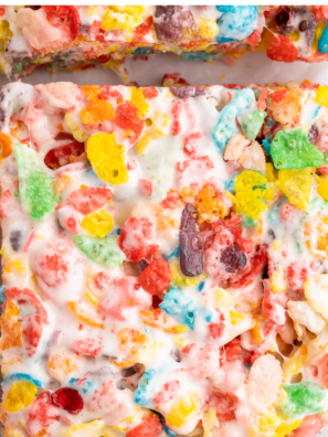 Air Fryer Fruity Pebbles Treats