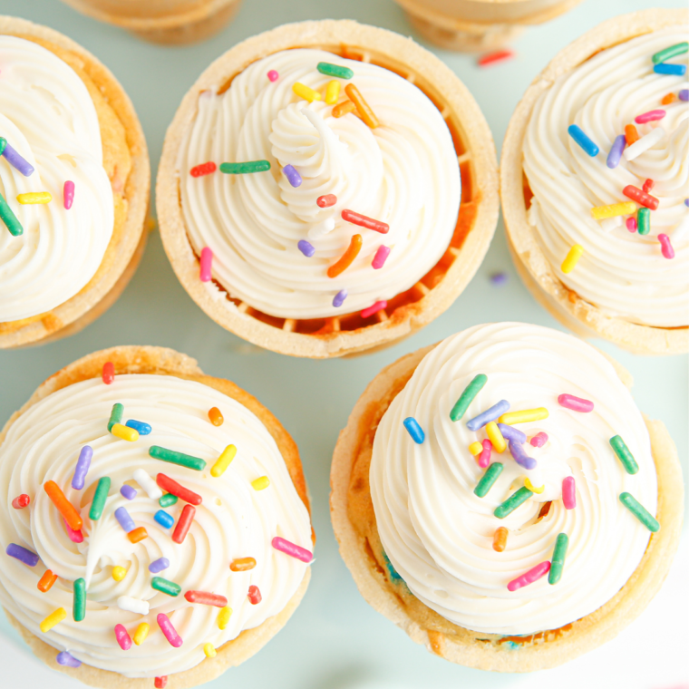 Air Fryer Ice Cream Cone Cupcakes