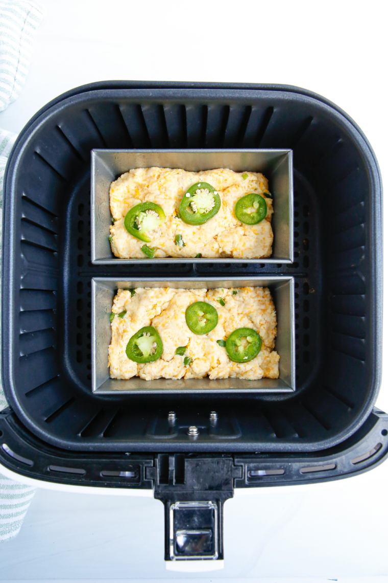 Air Fryer Jalapeno Cheddar Quick Bread