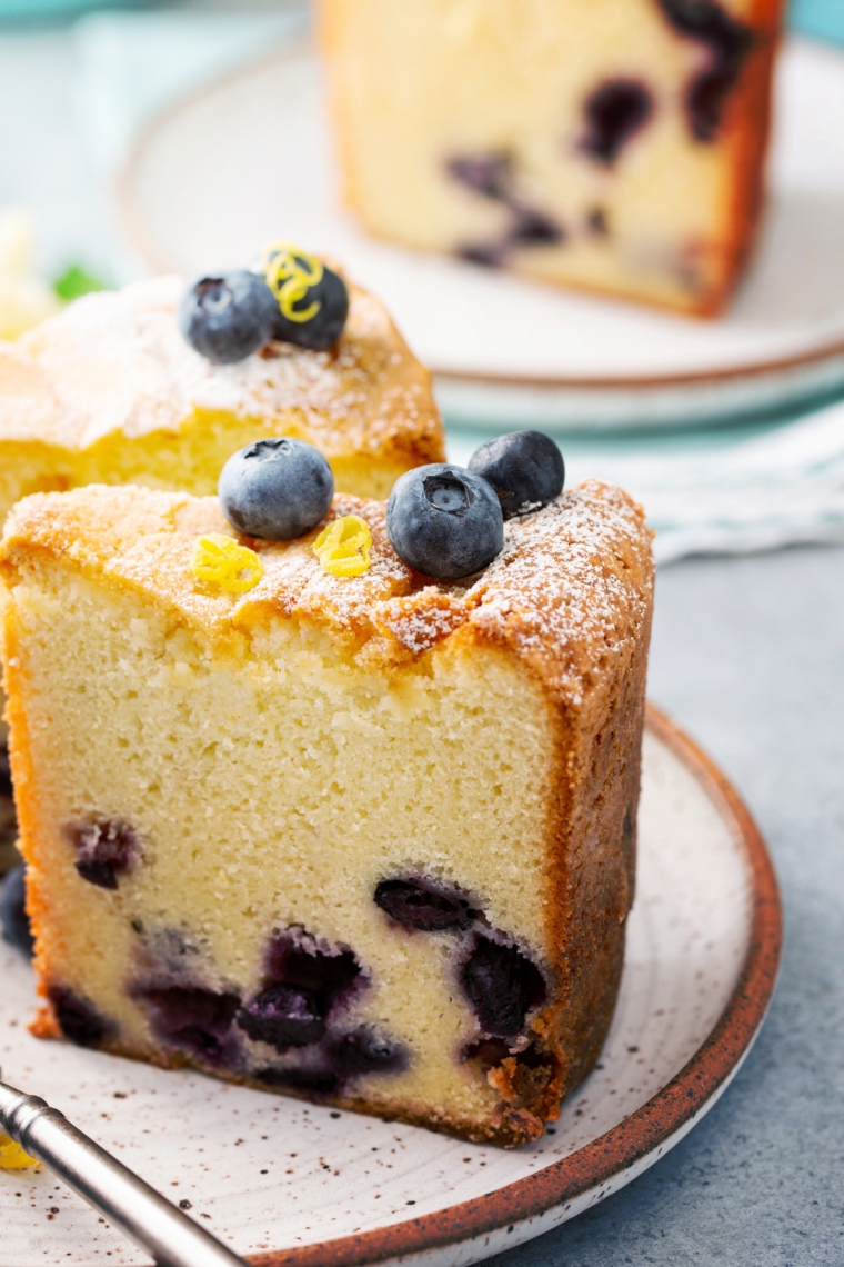 Air Fryer Lemon Blueberry Bundt Pound Cake