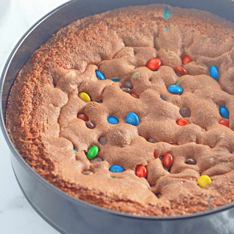 Air Fryer M&M Brownie Bars