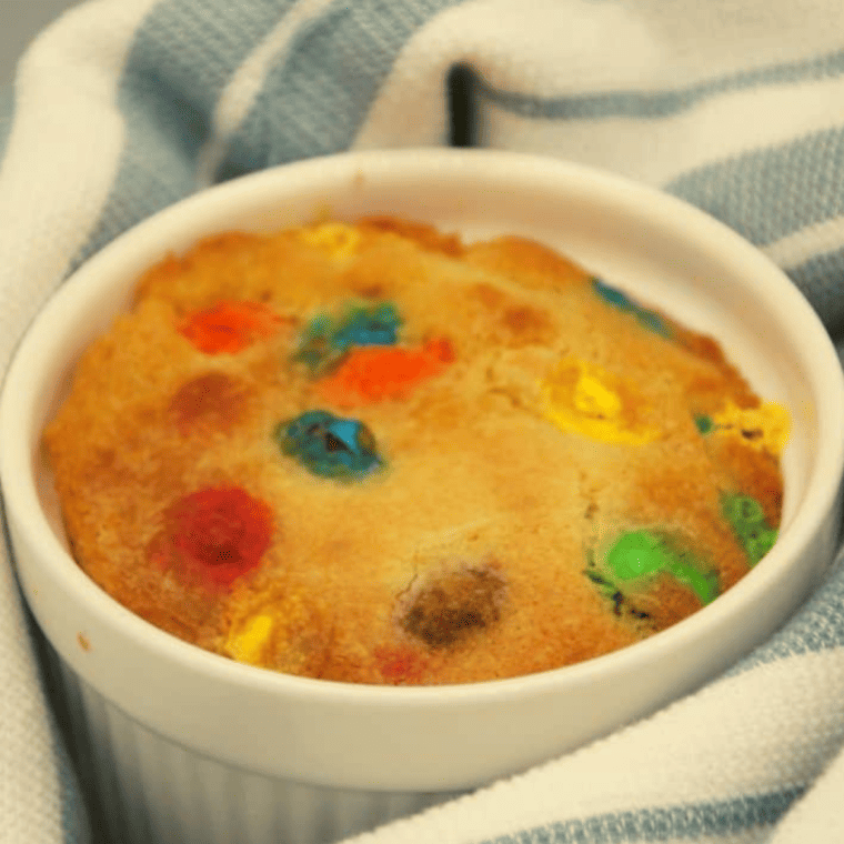 Air Fryer M&M Mug Cake