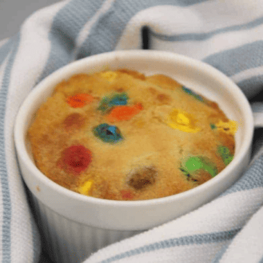 Air Fryer M&M Mug Cookie