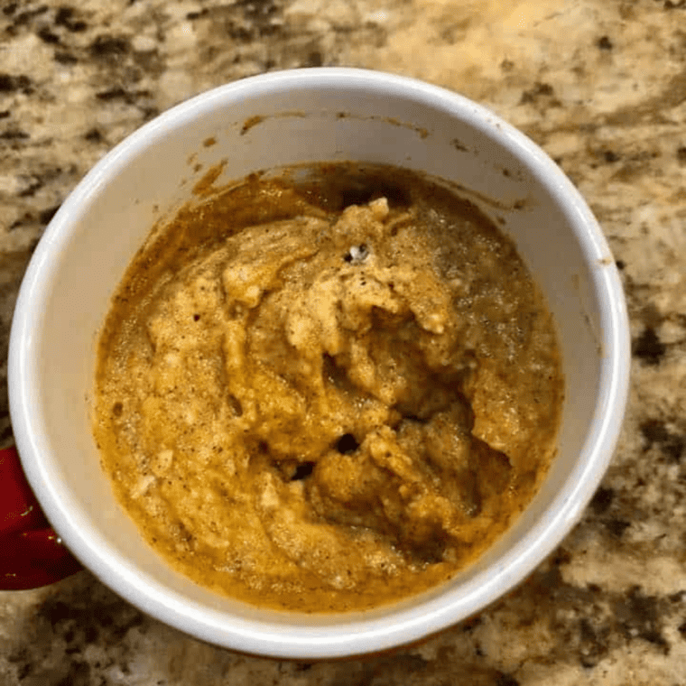 Air Fryer Pumpkin Mug Cake