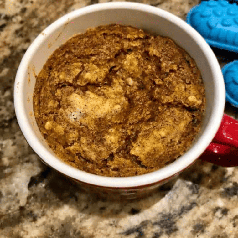 Air Fryer Pumpkin Mug Cake