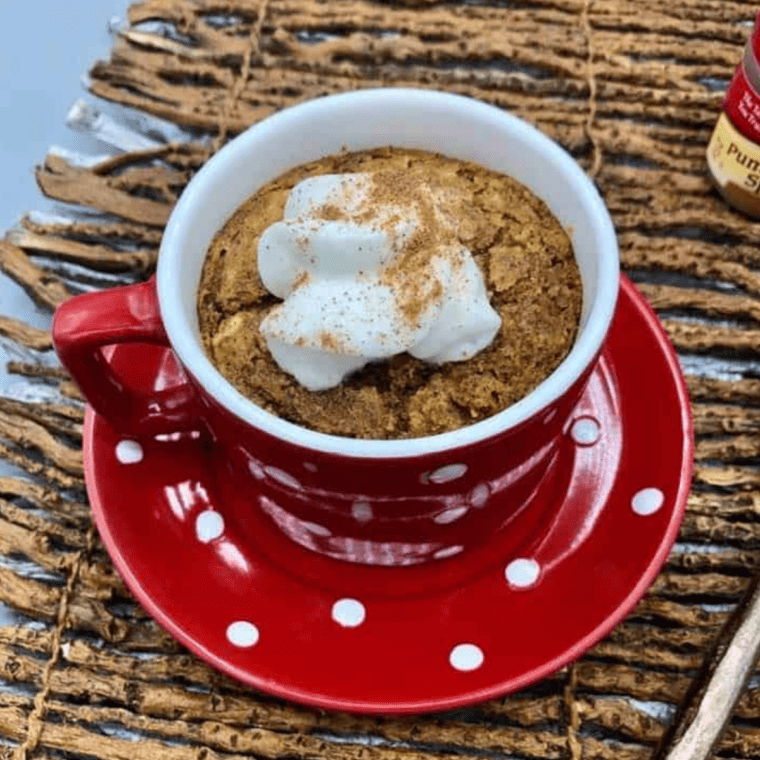 Air Fryer Pumpkin Mug Cake