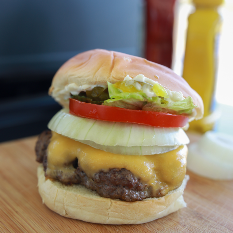 Air Fryer Smash Burgers