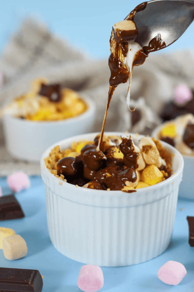 Air Fryer S'mores Mug Cake