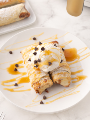 Air Fryer Snickers Egg Rolls