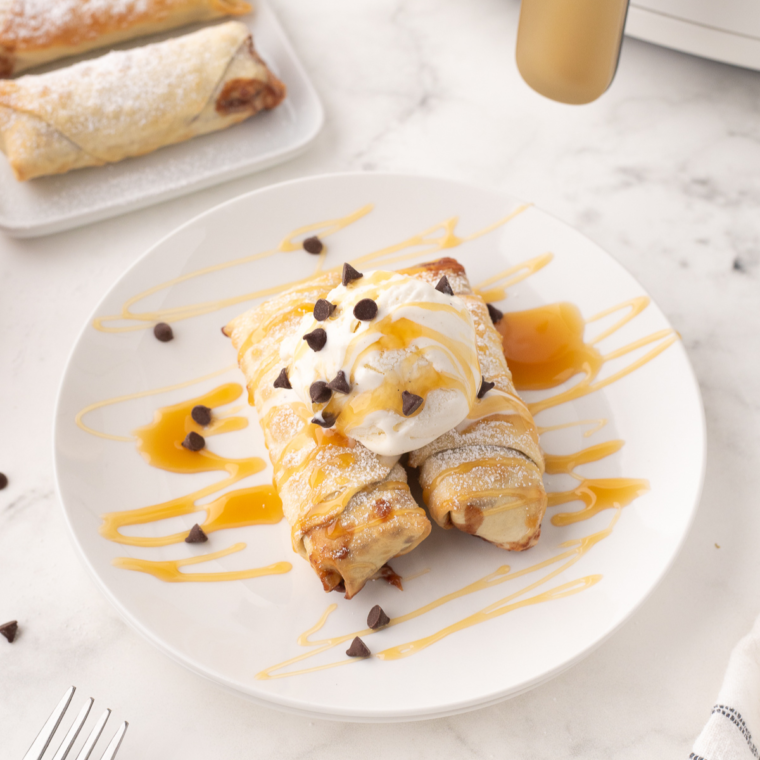 Air Fryer Snickers Egg Rolls 
