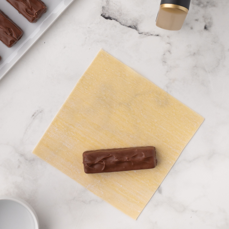 Air Fryer Snickers Egg Rolls