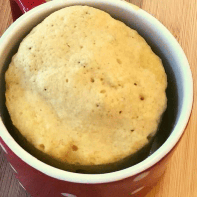 Air Fryer Vanilla Iced Mug Cake