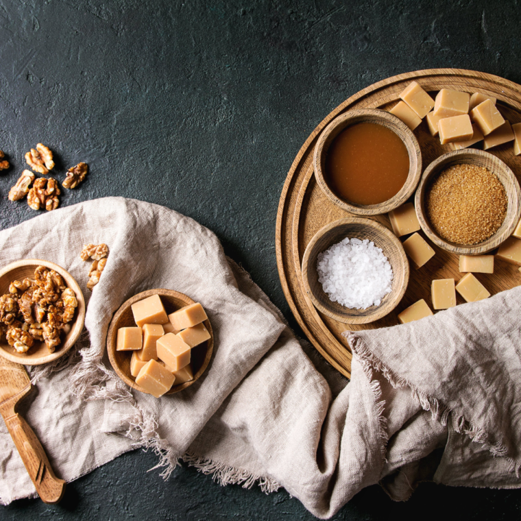 Ingredients for Rocky Road Fudge on Table
