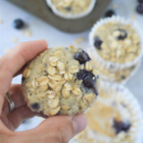 Air Fryer Banana Blueberry Oat Muffins