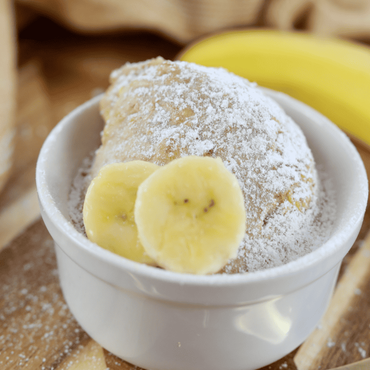 Easy Air Fryer Banana Bread Mug Cake