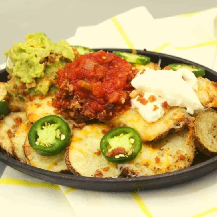air fryer irish potato nachos