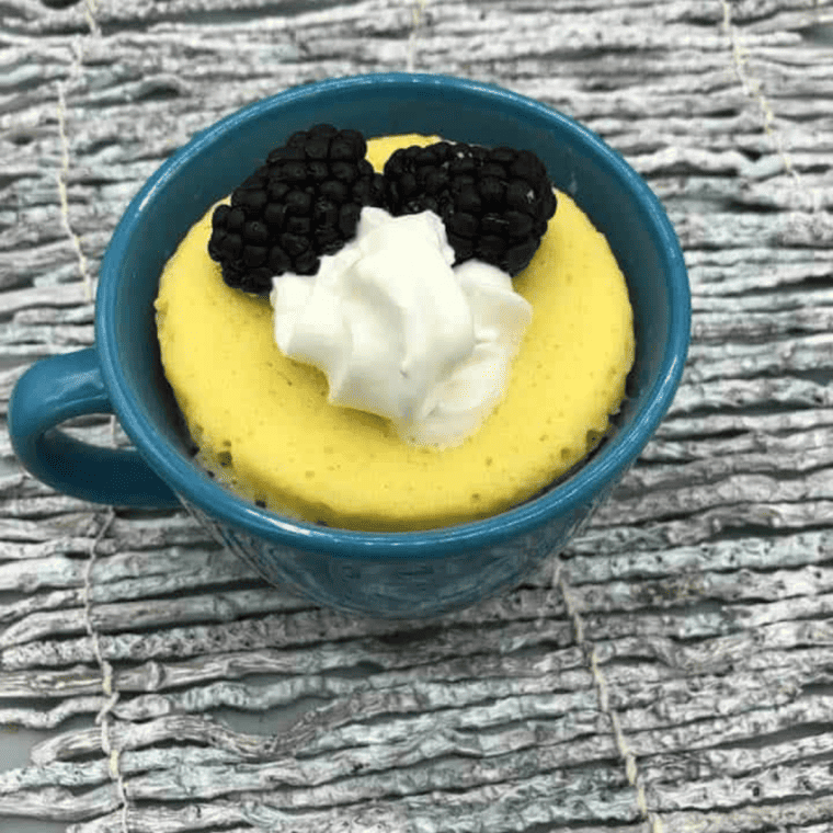 Air Fryer Yellow Mug Cake