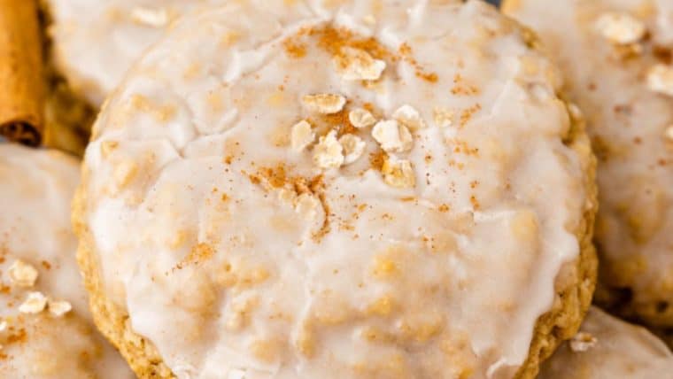 Crumble Iced Oatmeal Cookies