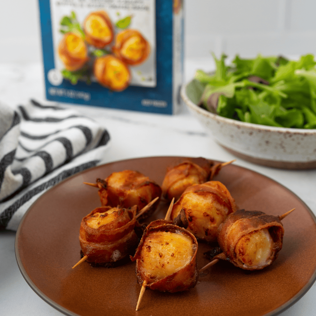 Air Fryer Frozen Bacon Wrapped Scallops