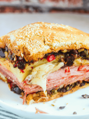 Air Fryer Muffaletta Sandwich