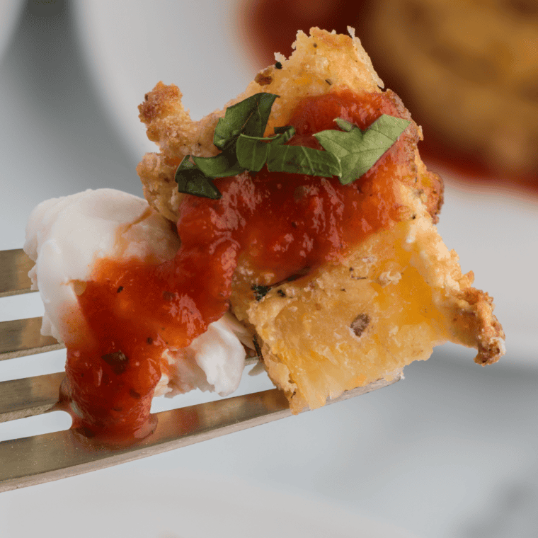 Crispy Air Fryer Polenta Cakes with a golden, crunchy exterior.
