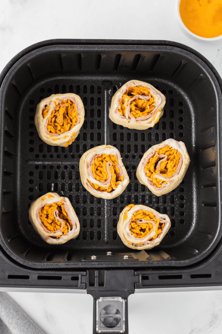 Air Fryer Ranch Ham and Cheese Pinwheels