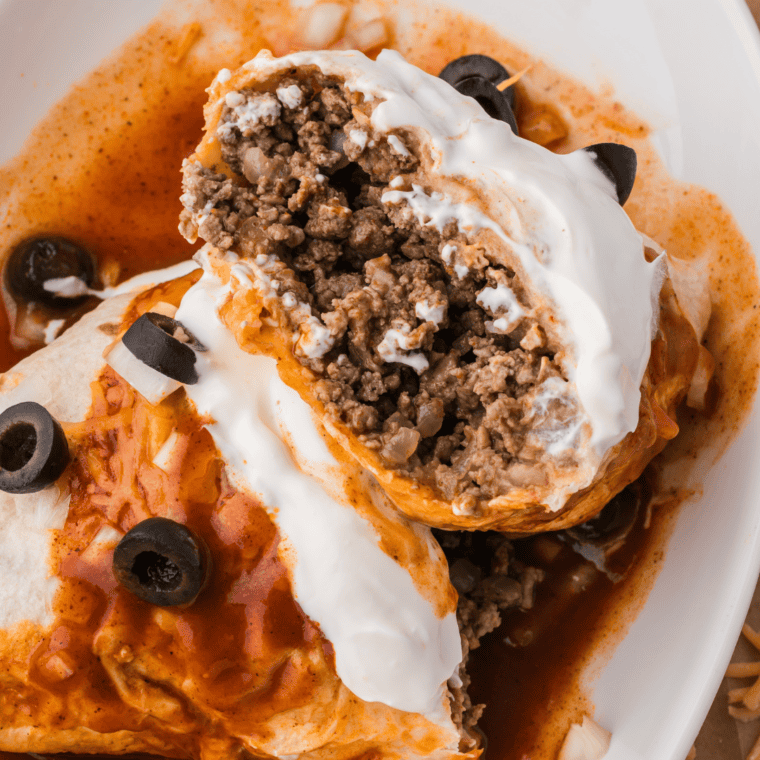 Taco Bell Enchirito on plate