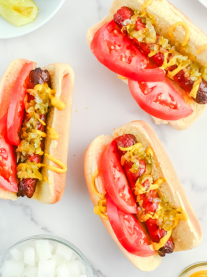 Chicago Hot Dog Recipe (Air Fryer Method — Done in 8 Minutes!)
