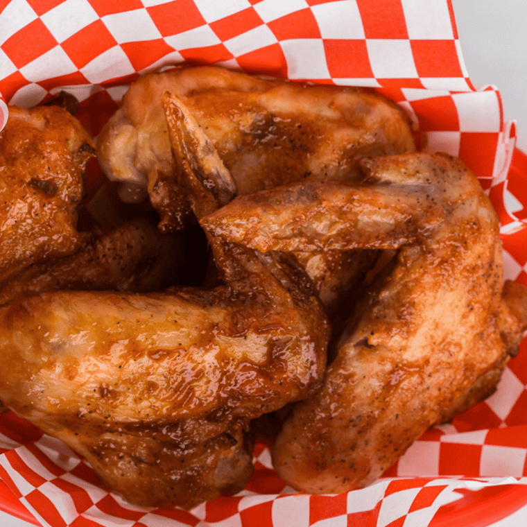 Crispy KFC Honey BBQ Wings coated in sweet, tangy sauce.