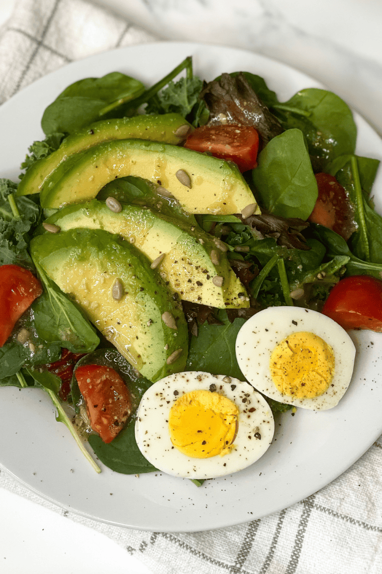 Ninja Foodi hard-boiled eggs in an ice water bath, perfectly cooked and easy to peel.