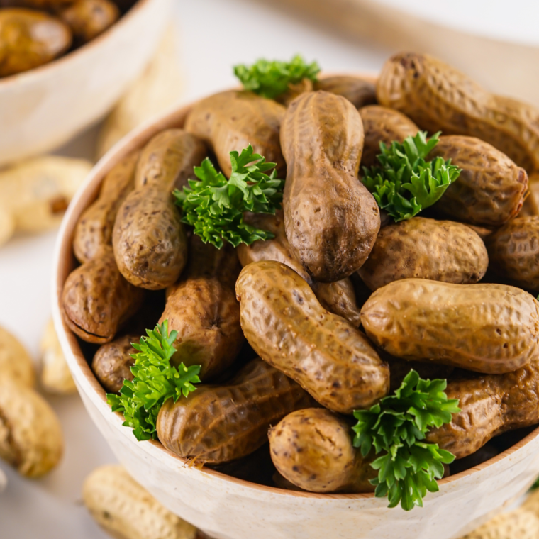 Slow Roasted Peanuts In Bowl