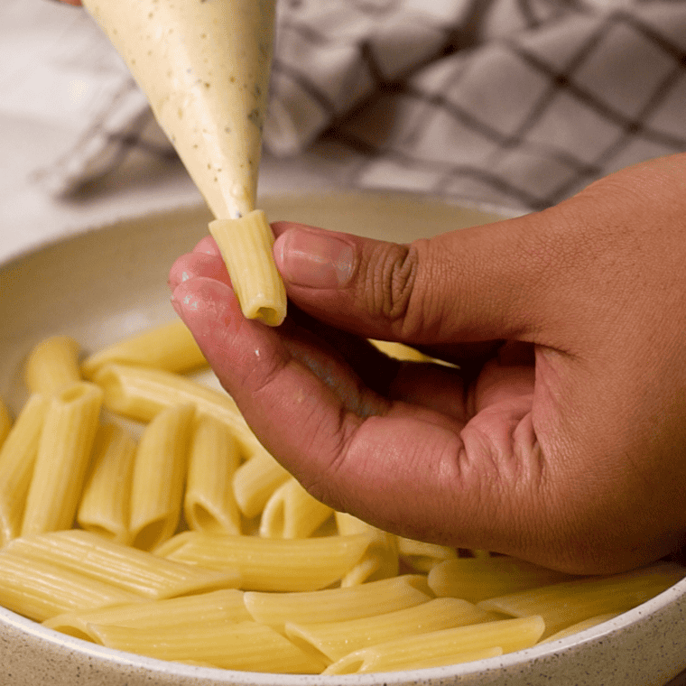 Olive Garden Stuffed Ziti Fritta Filling Pasta with filling