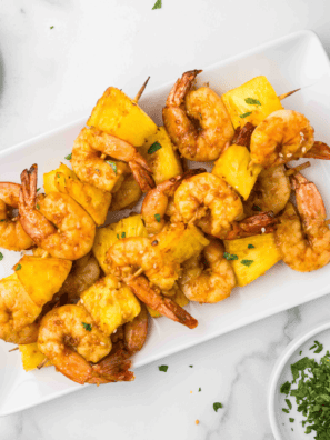Air Fryer Hawaiian Shrimp Kabobs
