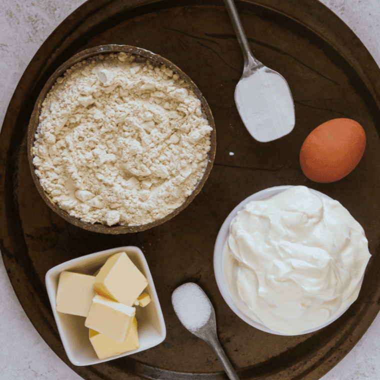 Ingredients needed for Easy Air Fryer Homemade Croissant Recipe.