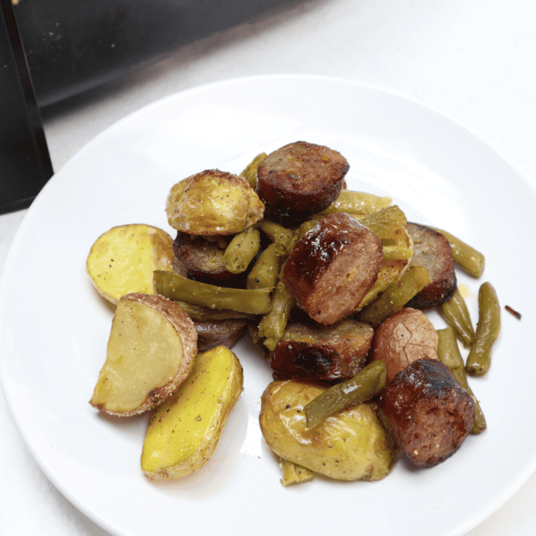 Air Fryer Sausage and Vegetables