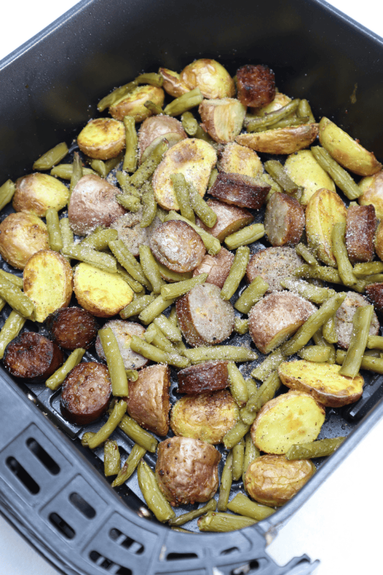 Air Fryer Sausage and Vegetables