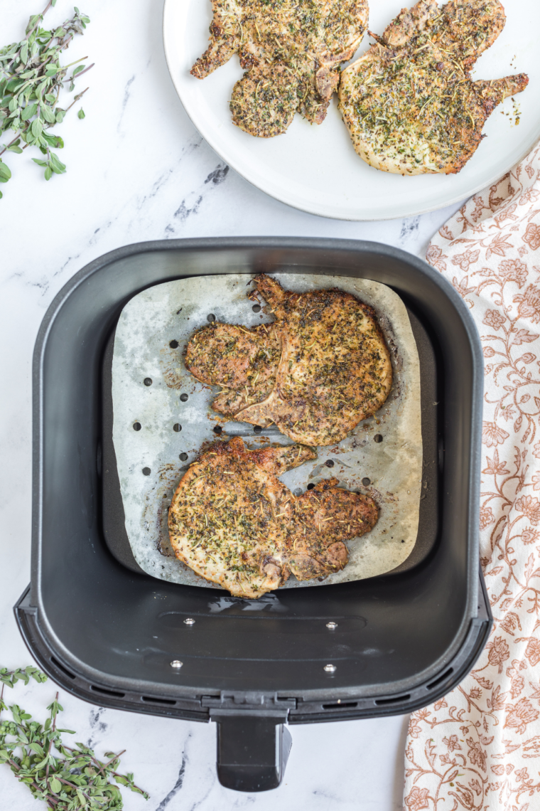 Place pork chops in a single layer in the air fryer basket.