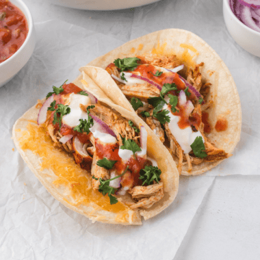 Crockpot Shredded Chicken Tacos (Easy Dump-and-Go Recipe)