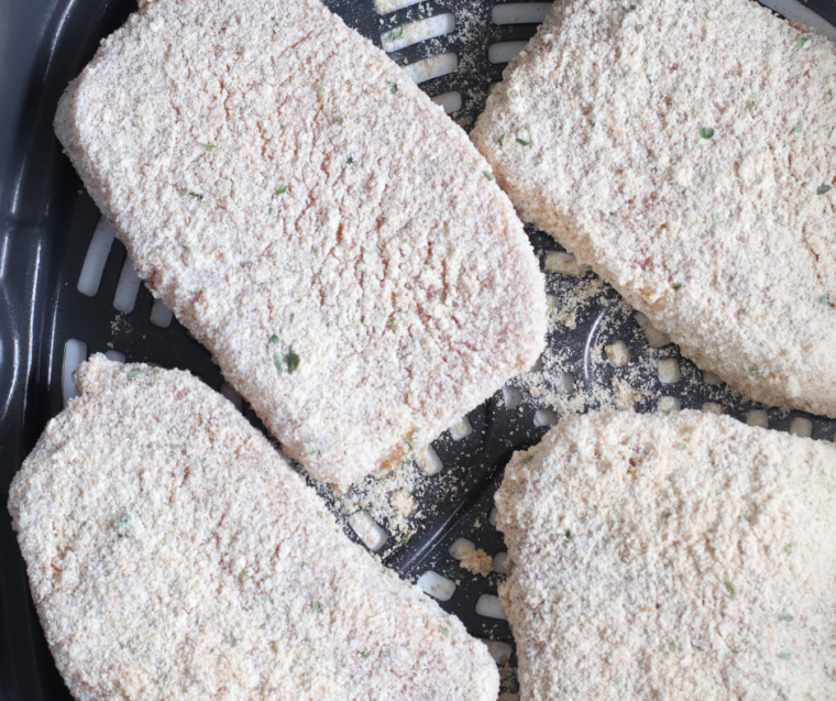 Arrange pork chops in Ninja Foodi basket spaced apart, cook flipping halfway.