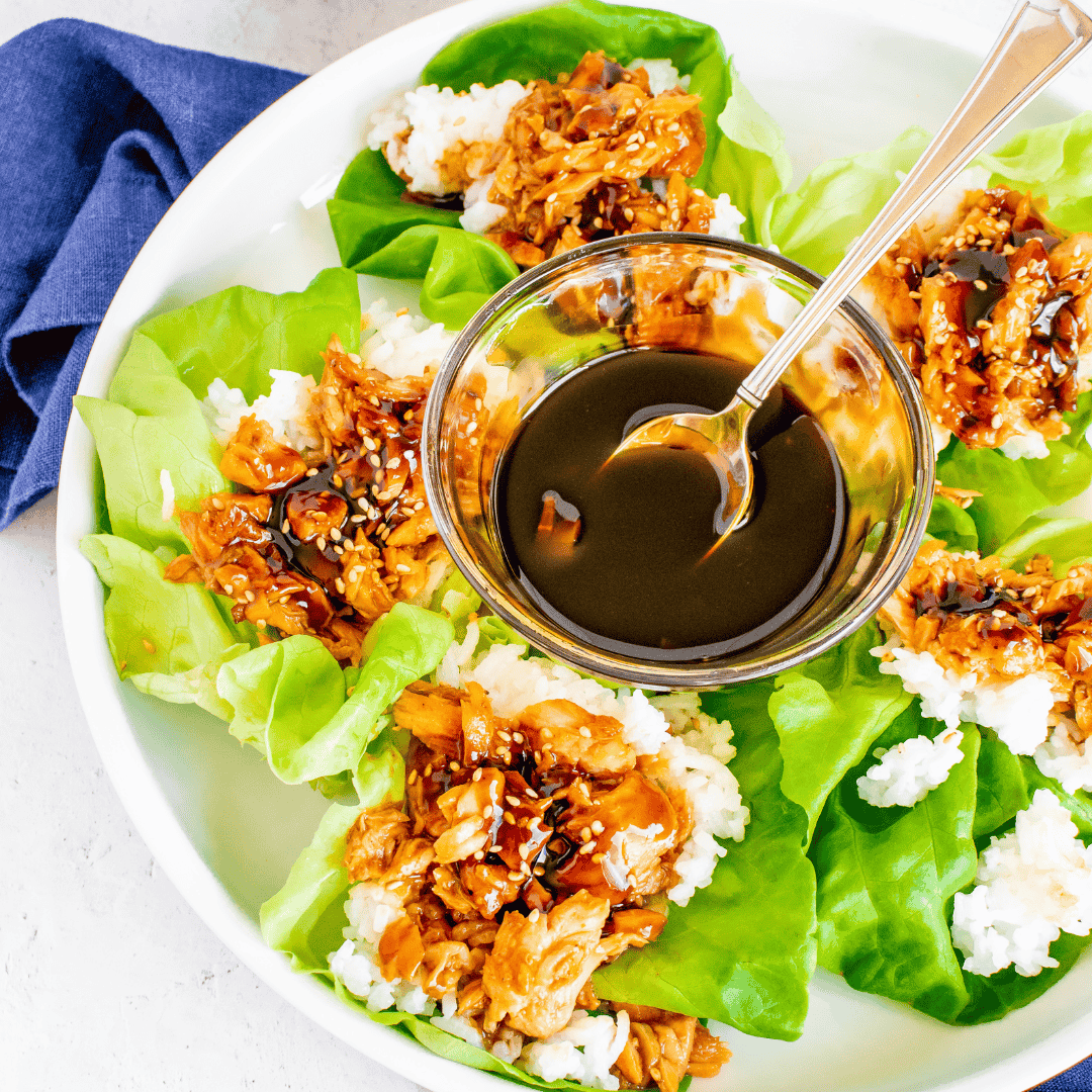 Teriyaki Salmon Lettuce Wraps